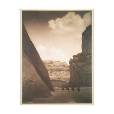 102680-FL - Canyon del Muerte, Navajo by Edward Sheriff Curtis a Hand Embellished Textured Framed Canvas
