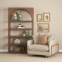 70579-AB - Bela Arched Shelving Unit Medium Brown Wood