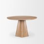 71105-AB - Jovani 48" Solid Light Brown Mango Wood Round Dining Table