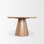 71105-AB - Jovani 48" Solid Light Brown Mango Wood Round Dining Table