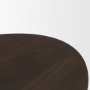 69875 - Terra 48L x 28W x 15H Dark Brown Wood Oval Fluted Coffee Table