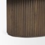 69875 - Terra 48L x 28W x 15H Dark Brown Wood Oval Fluted Coffee Table