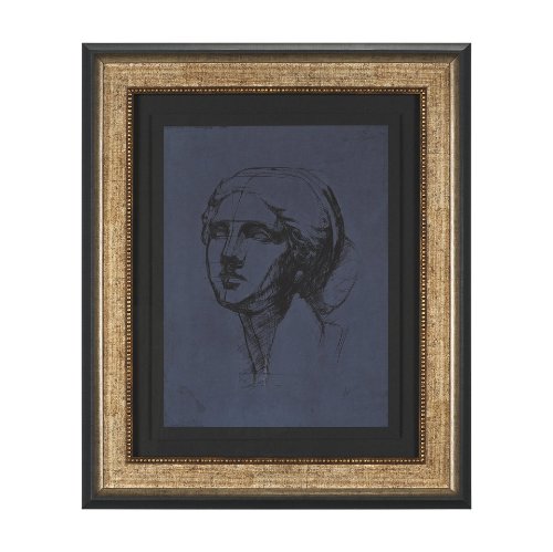 15795 - Face Study I by Ariana a Hand Embellished Framed Print under Glass