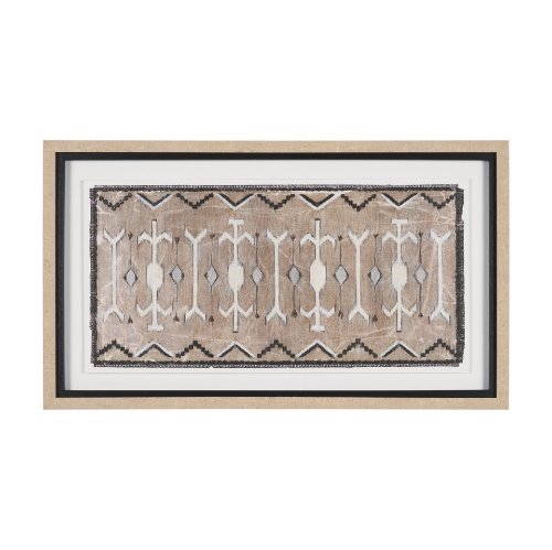 15797 - Vintage Rug by Chad Warren a Hand Embellished Framed Print under Glass