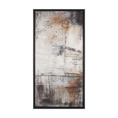 101091-FL - Blk Wht Bronze I by Jennifer Goldberger a Hand Embellished Textured Framed Canvas