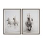 15832 - Determination Horse(Set of 2) by Irene Sucocki a Hand Embellished Framed Art Photo Print under Glass