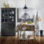 65463 - Leighton II 15x20 Black Metal Spherical Pendant Light 