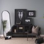 70908 - Tillie Oblong Matte Black Metal Standing Floor Mirror