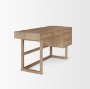 69899 - Grier 60" Light Brown Solid Wood W/Cane Office Desk
