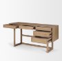 69899 - Grier 60" Light Brown Solid Wood W/Cane Office Desk