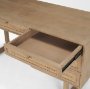 69899 - Grier 60" Light Brown Solid Wood W/Cane Office Desk