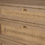 69899 - Grier 60" Light Brown Solid Wood W/Cane Office Desk