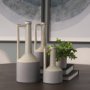 30952 - Burton 16.7H Large Two Tone Gray Ceramic Jug Vase