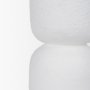 69707 - Everly  15.0L x 15.0W x 27.5H White Cement W/Beige Shade Table Lamp
