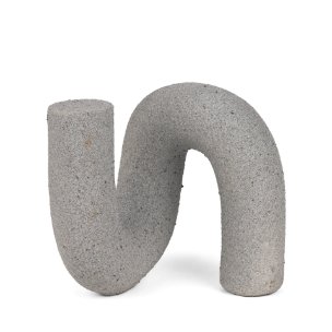 Kailas Resin Textured Concrete Gray Decorative Object