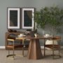 71105-AB - Jovani 48" Solid Light Brown Mango Wood Round Dining Table