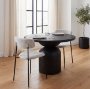 71014 - Casey Matte Black Metal w/ Gray Fabric Dining Chair
