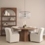 71106-AB - Jovani 60" Solid Light Brown Mango Wood Round Dining Table