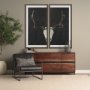 67657 - Memphis II (Medium) 4L x 4W Black Metal Pyramid In A Square Frame