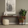 70157 - Jadine Set of 2 Medium Brown Wood w/ Black Metal Rectangle Frames