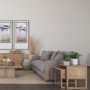 69900 - Grier Set of 2 Light Brown Solid Wood w/ Cane Nesting Accent Tables