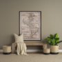 71097 - Jaxon 22x22 Beige/Black Striped Cotton-Linen Square Pillow Cover