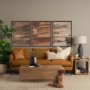 102684-FL - Ochre by Mercana Studio a Hand Embellished Textured Framed Canvas