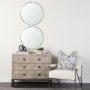 69325 - Adrianna 24.4" Black Metal Round Mirror 