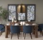 70757 - Sanne Antiqued Gold Metal w/ Silver Foil Large Pendant Light