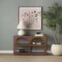 70581 - Bela 54" Arched Console Table Medium Brown Wood