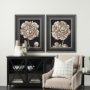 10594 - Dramatic Peony II by Vision Studio a Hand Embellished Textured Framed Art Print Matted under Glass