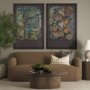 15358 - Happenings II by Mercana Studio a Hand Embellished Textured Framed Art Print Matted under Glass