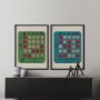 15666 - Chasing Numbers III by Zap Studio a Framed Art Print Matted under Glass
