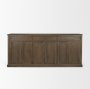71116 - Baron Dark Brown Solid Wood w/ Antiqued Aged Brass Knobs 3-Drawer 6-Door Sideboard