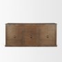 71116 - Baron Dark Brown Solid Wood w/ Antiqued Aged Brass Knobs 3-Drawer 6-Door Sideboard
