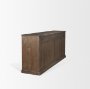 71116 - Baron Dark Brown Solid Wood w/ Antiqued Aged Brass Knobs 3-Drawer 6-Door Sideboard