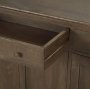 71116 - Baron Dark Brown Solid Wood w/ Antiqued Aged Brass Knobs 3-Drawer 6-Door Sideboard