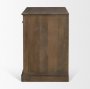 71120 - Baron Dark Brown Solid Wood w/ Antique Knobs 2-Door Accent Cabinet