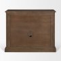 71120 - Baron Dark Brown Solid Wood w/ Antique Knobs 2-Door Accent Cabinet