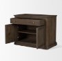 71120 - Baron Dark Brown Solid Wood w/ Antique Knobs 2-Door Accent Cabinet