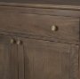 71120 - Baron Dark Brown Solid Wood w/ Antique Knobs 2-Door Accent Cabinet