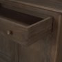 71120 - Baron Dark Brown Solid Wood w/ Antique Knobs 2-Door Accent Cabinet