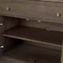 71120 - Baron Dark Brown Solid Wood w/ Antique Knobs 2-Door Accent Cabinet