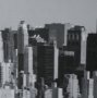 15870 - Midtown Manhattan Skyline (Set of 3) by Richard Silver Textured  Framed Art Print Matted under Glass
