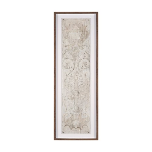 15874 - Panel Etching I by Mercana Studio a Hand Embellished Framed Art Print under Glass