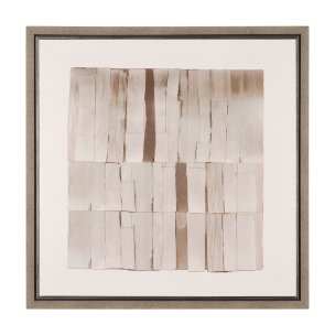 Glazed Echoes White II by Cartissi Hand-Embellished Textured Framed Canvas Artwork