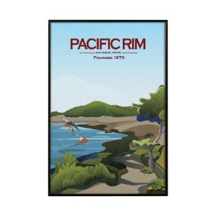 Pacific Rim GO (SM) by Mercana Studio a Hand Embellished Decograph Framed Art Print