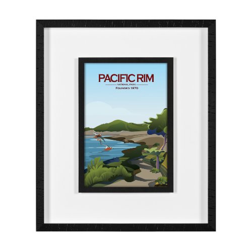 15893 - Pacific Rim GO (M) by Mercana Studio a Framed Art Print Matted under Glass