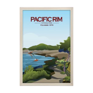 Pacific Rim GO (XL) by Mercana Studio a Hand Embellished Decograph Framed Art Print under Glass