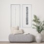 15108 - Random Lines Silver Flood by Studio M a Handmade Original Framed Artwork under Glass